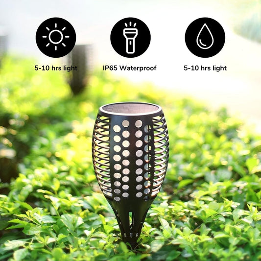 LED Solar Path Torch Light Dancing Flame