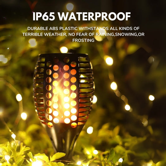 LED Solar Path Torch Light Dancing Flame